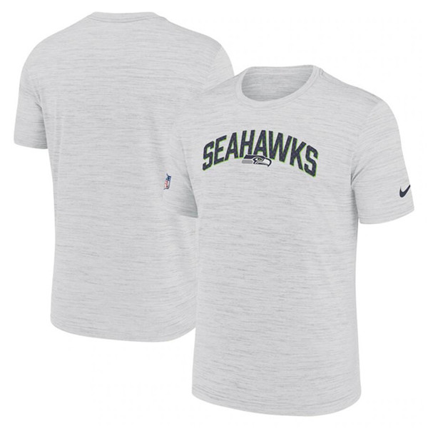 Men's Seattle Seahawks White Sideline Velocity Stack Performance T-Shirt